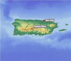Puerto Rico Country Map
